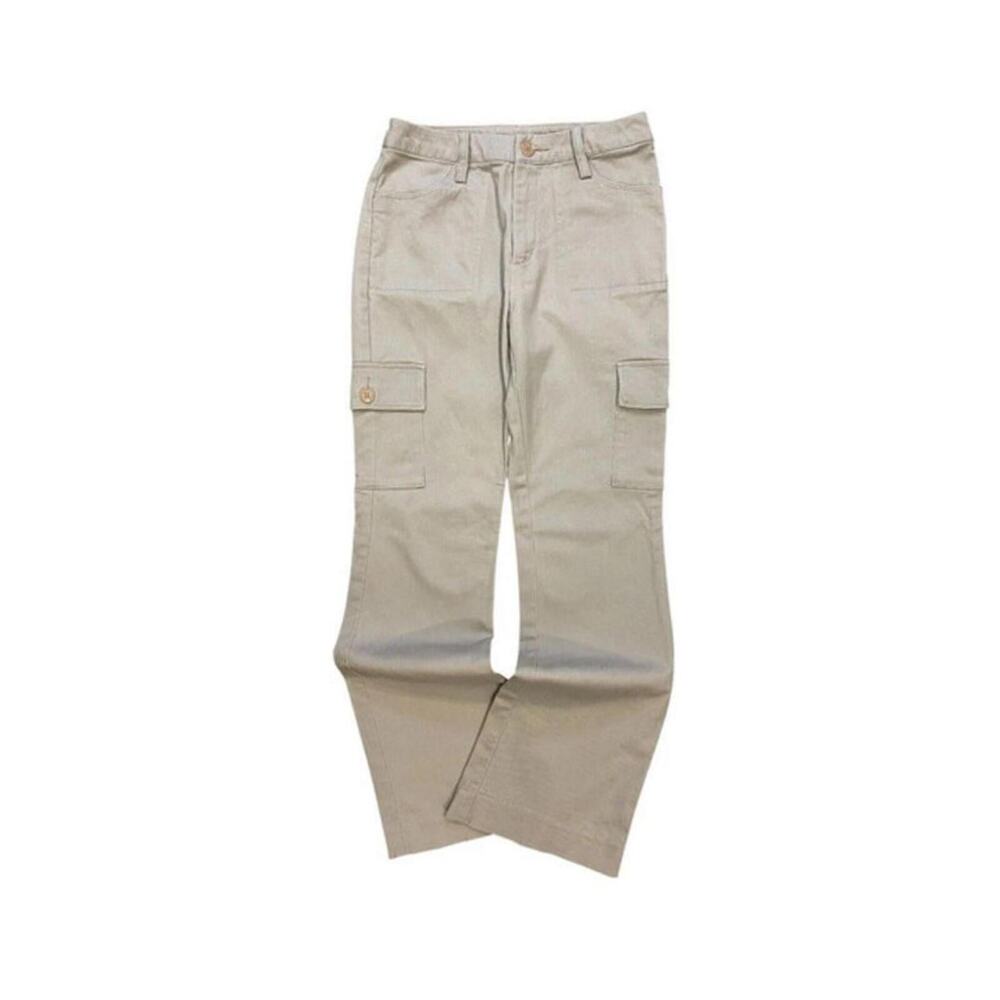 Japanese Vintage Flared Cargo Khaki Pant Beige 4 - Picture 4 of 11
